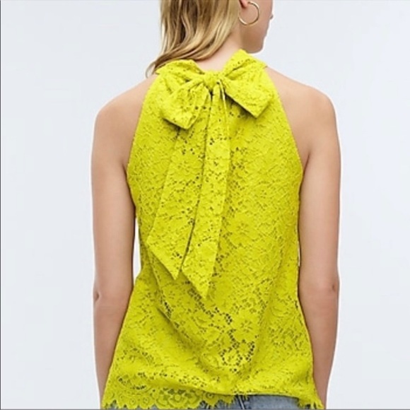 J.Crew Tie Neck Top In Lace AG853 holiday red size S - Picture 10 of 10